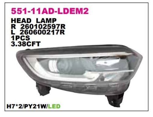 Renault Kadjar Sol Ön Far - 260600479R - Depo