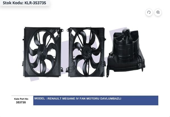 Renault Megane 4-IV Fan Komple - 214819674R