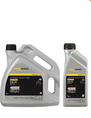 Castrol Motor Yağı 5W30 5 Litre Partiküllü RN720