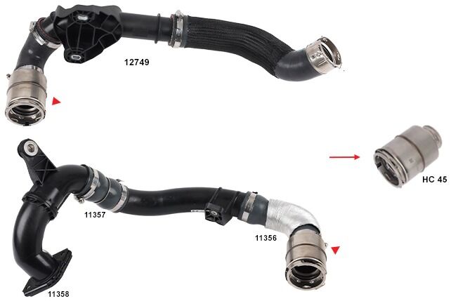 Renault Master III 2.3 dCi Rezonatör HC 45 - GM 95529993 - GM 95529992 - 144605225R - 144607751R - 1446000Q3K - 144603389R - 144603730R - 144600509R - 144605770R - 1446000Q2M - 1446000Q3M