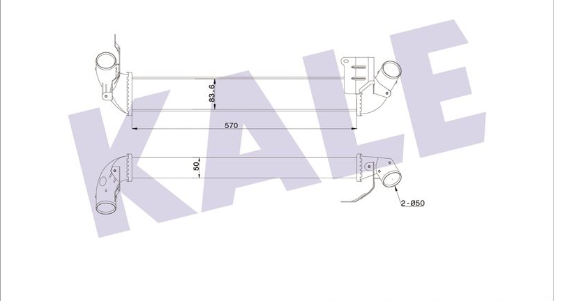 Renault Clio 2 - II / Clio 3 - III 81.5 Dci K9K) Turbo İntercoolor Radyatörü - 8200742599 - Kale