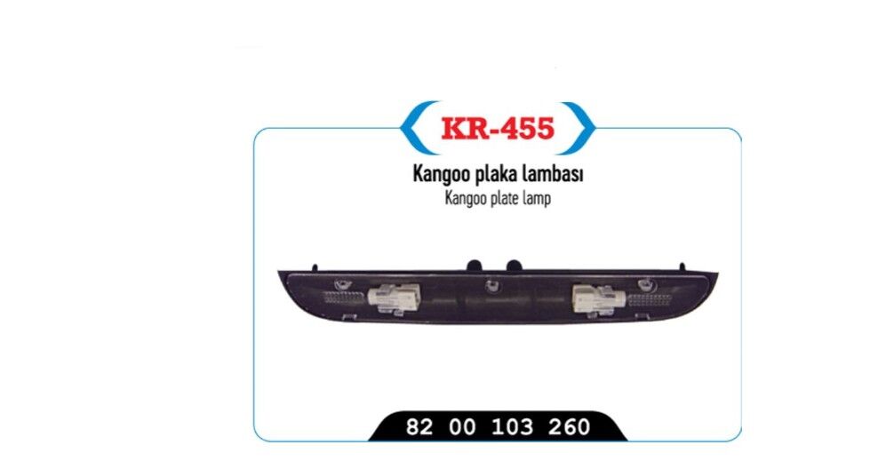 Renault Kango 1-I (1998-2002) Plaka Lambası - 8200103260-7700308722