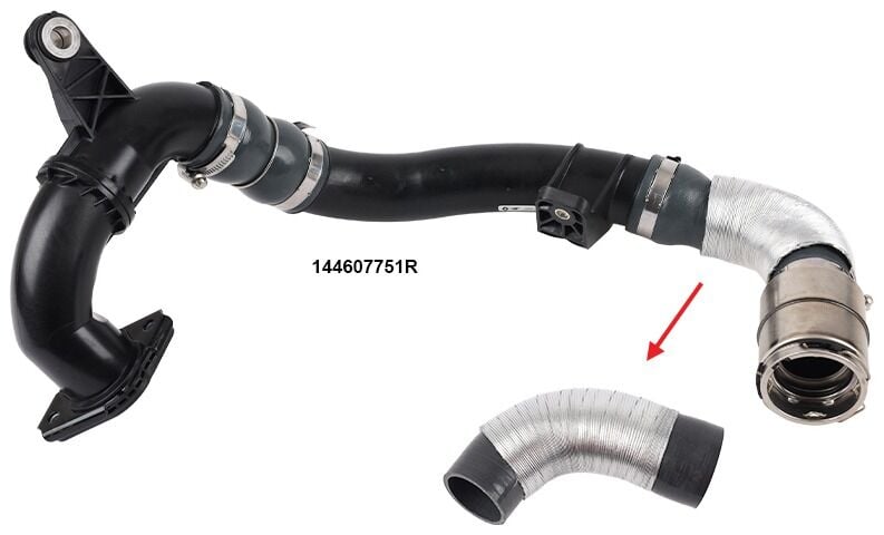 Turbo Hortumu Plastik Boru Hariç Ok İle Gösterilen Büyük Hortum - 144607751R - 144603730R - 144603389R - 144605225R - 1446000Q3K - GM 95529992 - GM 95529993 - 144600509R - 144605770R - 1446000Q2M - 1446000Q3M