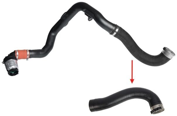 Renault Master III 2.3 dCi Turbo Hortumu Plastik Boru Hariç Ok İle Gösterilen Büyük Hortum - 1446300Q1J - 8200730589 - 8200730576 - GM 93167986 - 144601765R - GM 95518554 - 144600828R - GM 93168789 - GM 95519172