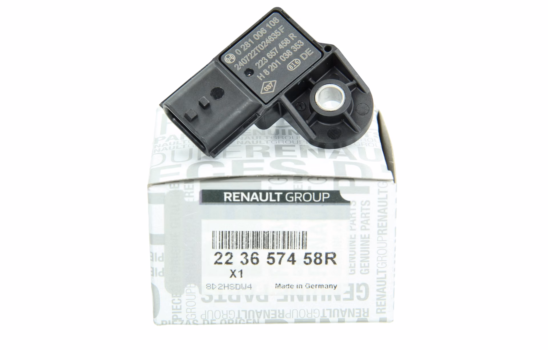 Renault Trafic 3 - III / Captur / Clio / Megane / Fluence / Symbol / Talisman / Dacia Duster / Dokker / Lodgy / Sandero Isı Basınç Kaptör Sensörü (Map) - 223653148R - 223653584R - 223650631R
