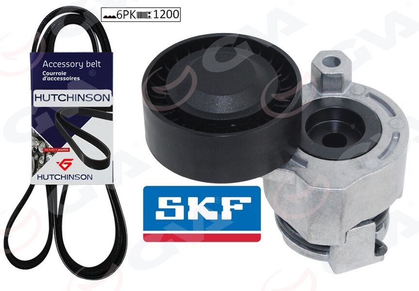Renault Scenic / Captur / Clio / Symbol / Megane / Fluene / Latitude / Laguna / Dacia Duster / Dokker / Lodgy / Sandero / Logan Alternatör Kayış Seti (Gergi Kiti) (1.6 16 Valf K4M / 1.5 Dci K9K) - 117203694R - 7701476476 - 1172000QA2