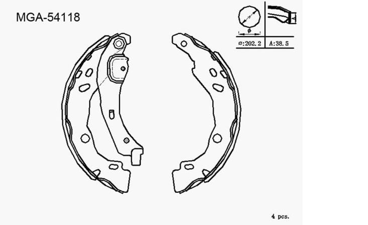 Renault Clio 4 - IV Arka Levyeli Kampana Balatası - 7701207178 - Mga
