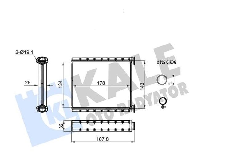 Renault Clio 5 - V Kalorüfer Radyatörü - 271156379R - Kale