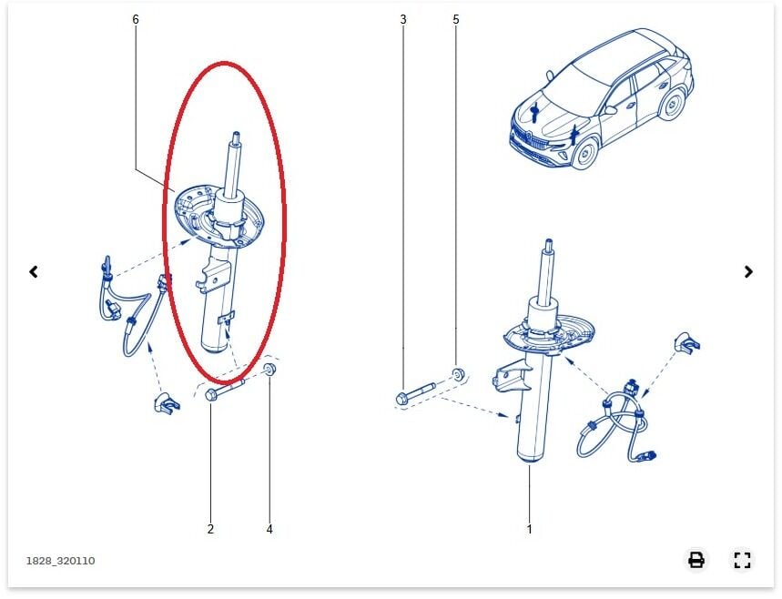 Renault Austral Ön Amortisör Sağ - 543026687R