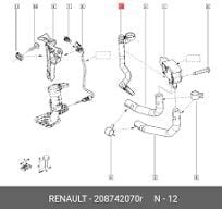 Renault Megane IV - 4 / Dacia Duster II - 2 - Basınç Kaptör Hortumu 2.5 Dci K9K AdBlue - 208742070R