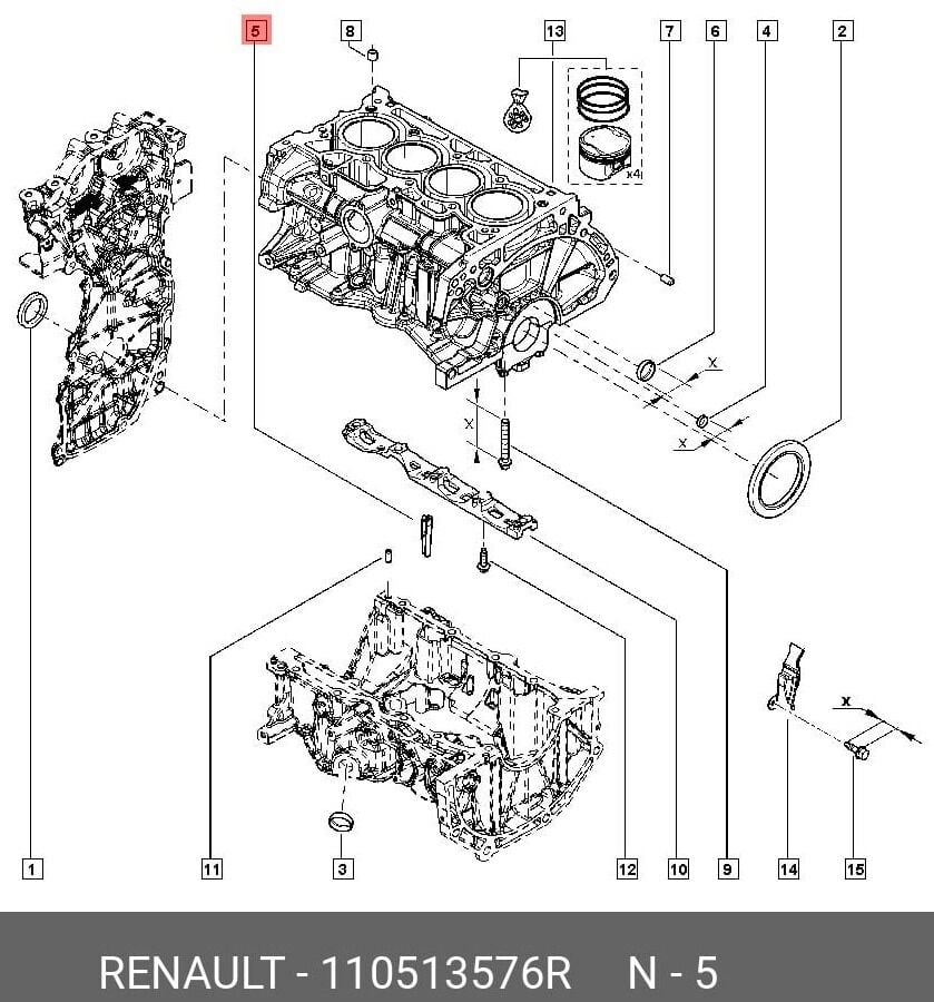 Renault Megane IV - 4 / Dacia Duster II - 2 - Su Devre Tapası 1.3 Tce H5H (2018-2024) - 110513576R