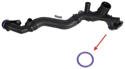 Renault Austral / Captur I - 1 / Clio V - 5 / Kadjar / Koleos II - 2 / Megane IV - 4 / Talisman / Dacia Duster 1.3 TCe Devirdaim Borusu Contası Ok İle Gösterilen Conta - MQ004875 - 2104900QAD - 210495321R