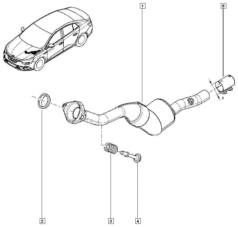 Renault Megane IV - 4 - Egzos Borusu - 208001435R