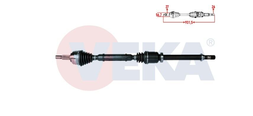 Renault Laguna 3 - III Ön Sağ Aks (2007 ==>) - 7711369549 - 8200405333 - Veka