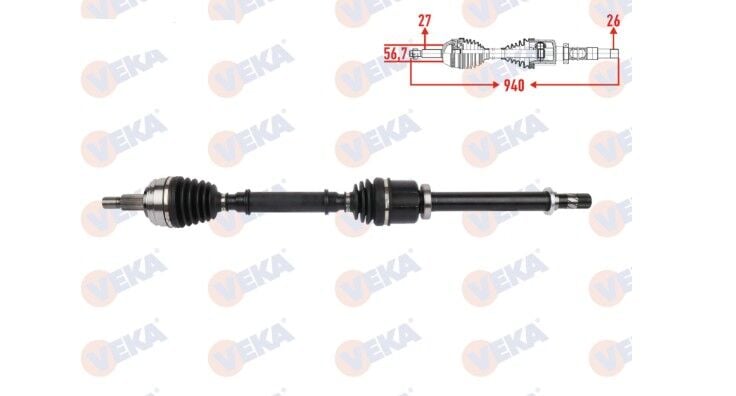 Renault Laguna 3 - III (1.5 Dci K9K) Sağ Ön Aks Komple - 391016312R - 8200538941 - Veka