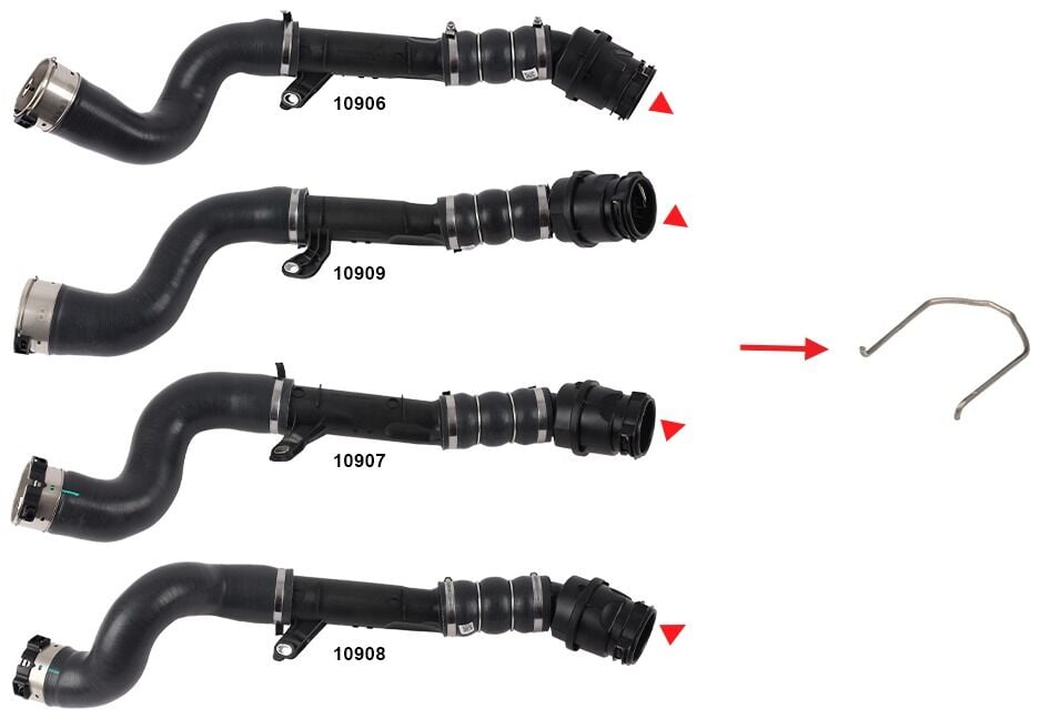 Renault Captur I - Clio IV - Scenic III - Kadjar - Kangoo II - Kangoo - Megane III / Dacia Duster - Lodgy 1.5 dCi Turbo Borusu Sekmanı Plastik Boru Hariç Ok İle Gösterilen Sekman - 144606189R - 144600835R - 144602760R - 1446000Q1D