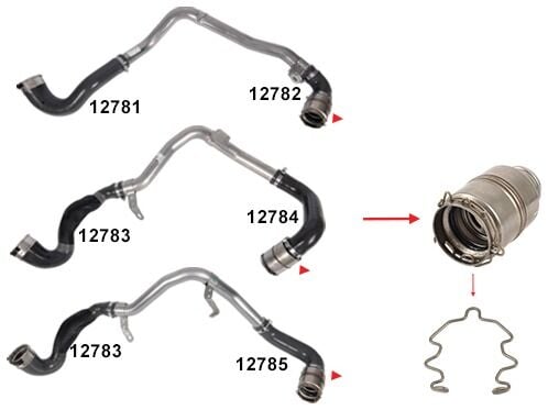 Renault Master III 2.3 dCi Turbo Borusu Sekmanı - 144646921R - 0155100Q1A - 0155200Q4K - GM 95519387 - 1687123580