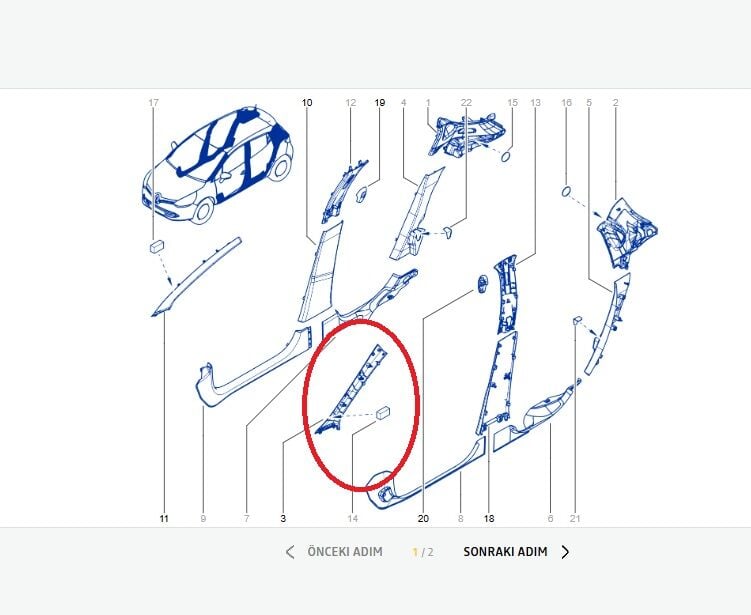 Renault Clio 4-IV Ön Cam Direk Kaplaması Sol - 769120428R - Renault Mais