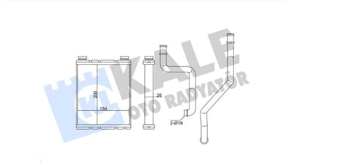 Renault Megane 3 - III Kalorifer Radyatörü Borulu Takım - 271156272R - 271101713R - Kale